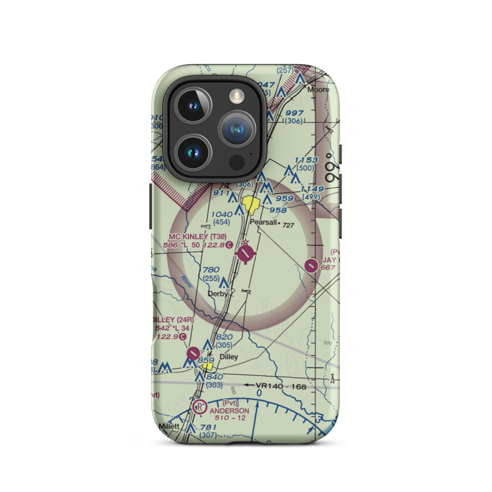 Mc Kinley Field (T30) VFR Sectional  Tough iPhone Case iPhone 16 Pro model shown