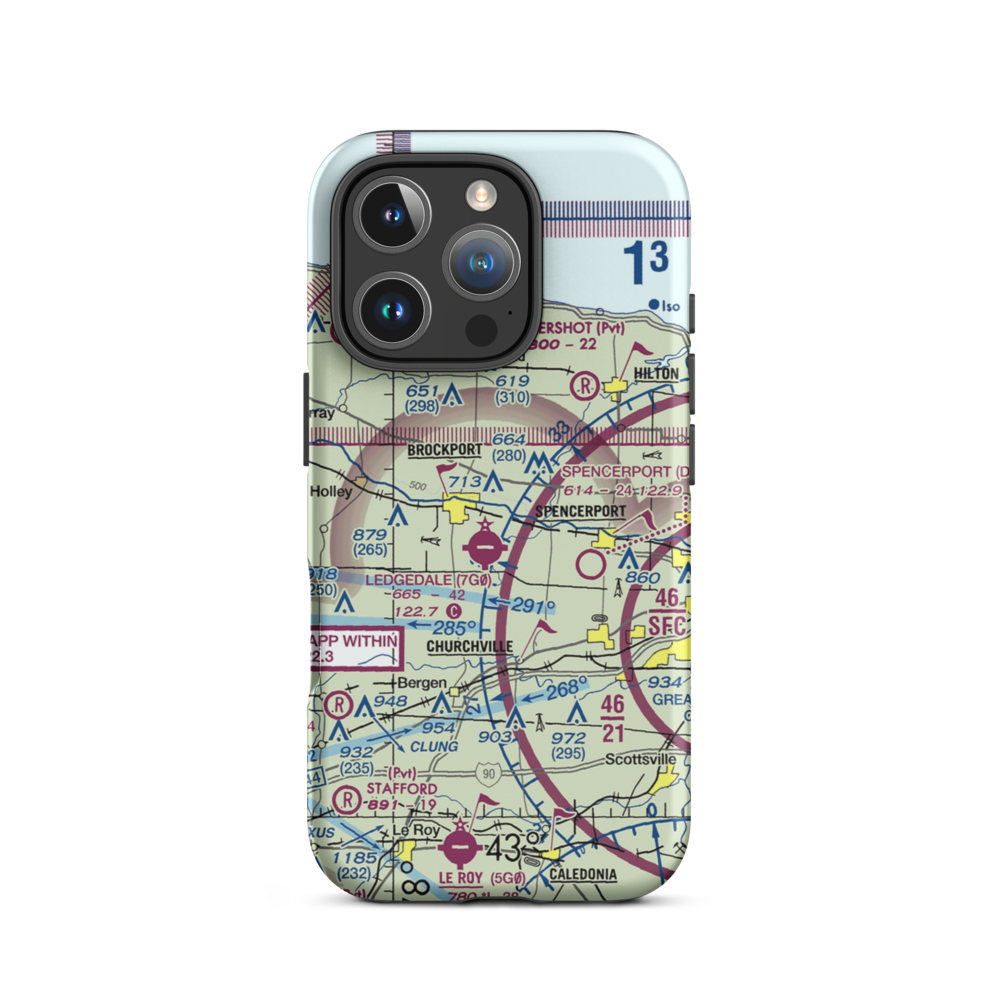 Mc Kinney Airport (3NK0) VFR Sectional  Tough iPhone Case iPhone 16 Pro model shown