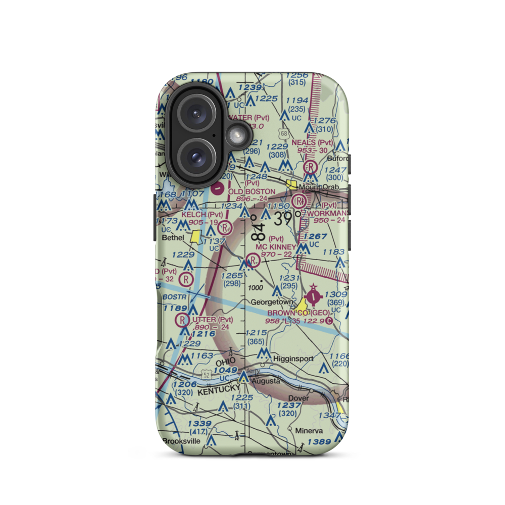 Mc Kinney Field (OI57) VFR Sectional  Tough iPhone Case iPhone 16 model shown