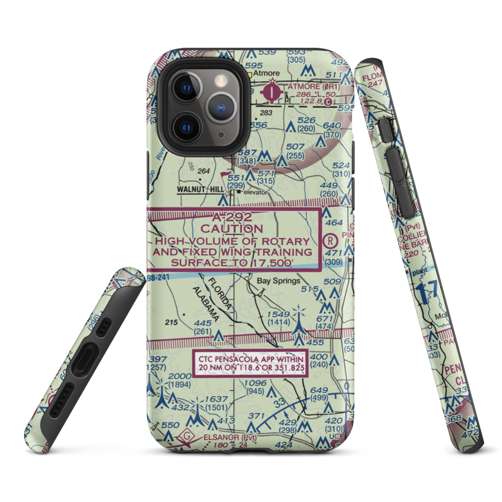 Mc Kinnon Airpark (48FL) VFR Sectional  Tough iPhone Case iPhone 11 Pro model shown