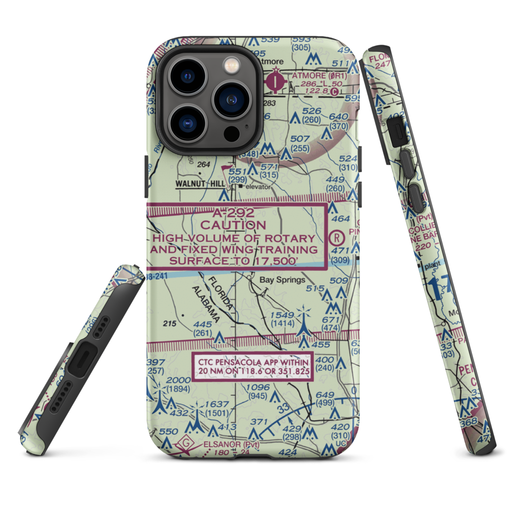 Mc Kinnon Airpark (48FL) VFR Sectional  Tough iPhone Case iPhone 13 Pro Max model shown