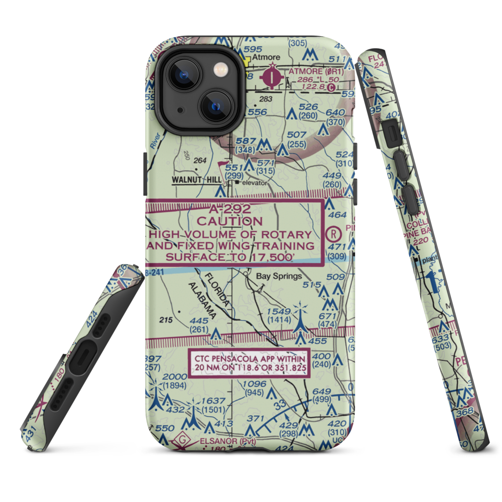 Mc Kinnon Airpark (48FL) VFR Sectional  Tough iPhone Case iPhone 14 Plus model shown