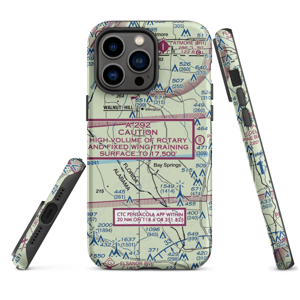 Mc Kinnon Airpark (48FL) VFR Sectional  Tough iPhone Case iPhone 14 Pro Max model shown