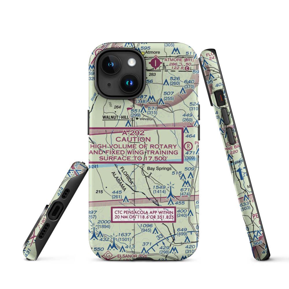 Mc Kinnon Airpark (48FL) VFR Sectional  Tough iPhone Case iPhone 15 model shown