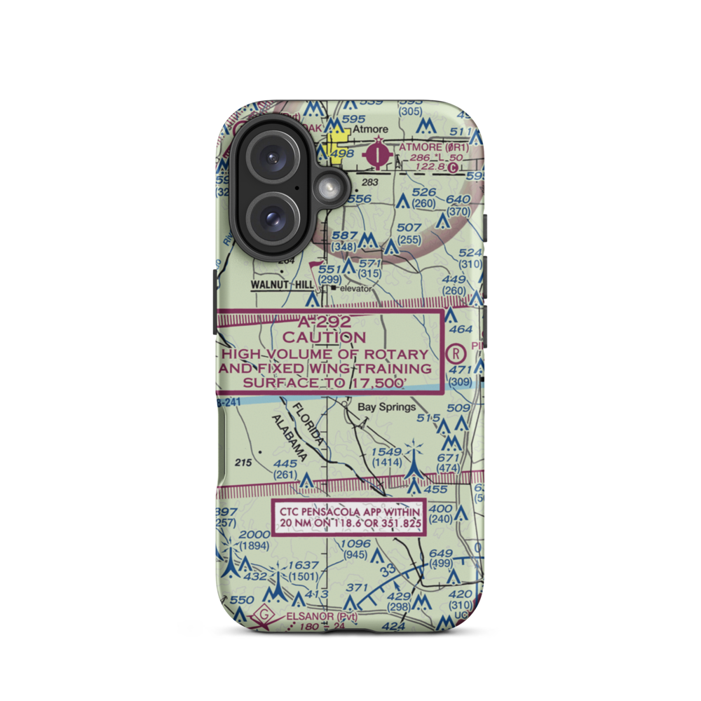 Mc Kinnon Airpark (48FL) VFR Sectional  Tough iPhone Case iPhone 16 model shown