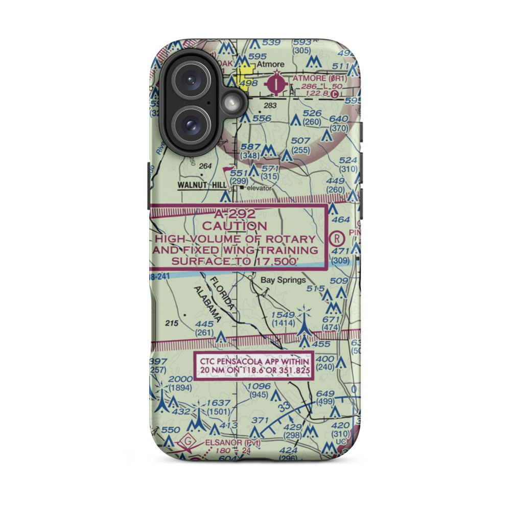 Mc Kinnon Airpark (48FL) VFR Sectional  Tough iPhone Case iPhone 16 Plus model shown