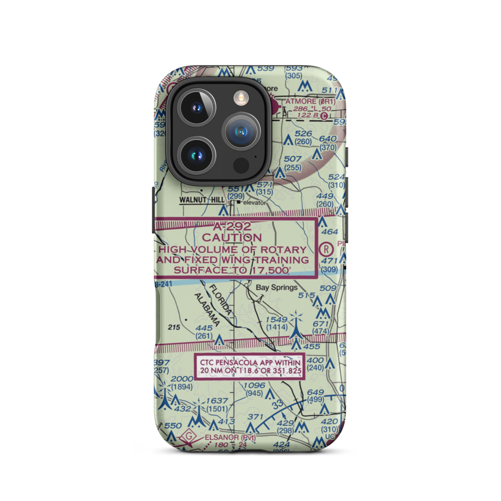 Mc Kinnon Airpark (48FL) VFR Sectional  Tough iPhone Case iPhone 16 Pro model shown