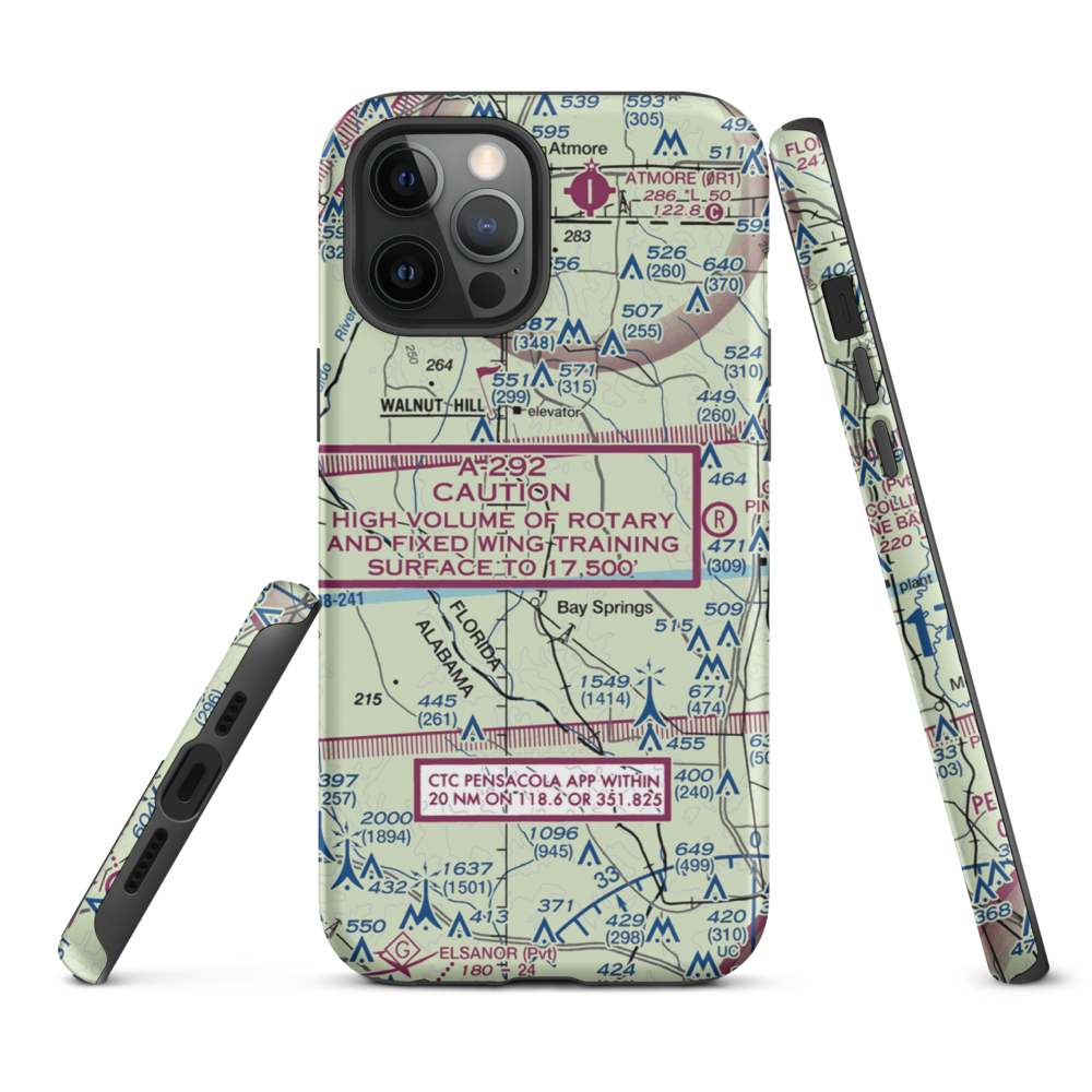 Mc Kinnon Airpark (48FL) VFR Sectional  Tough iPhone Case iPhone 12 Pro Max model shown