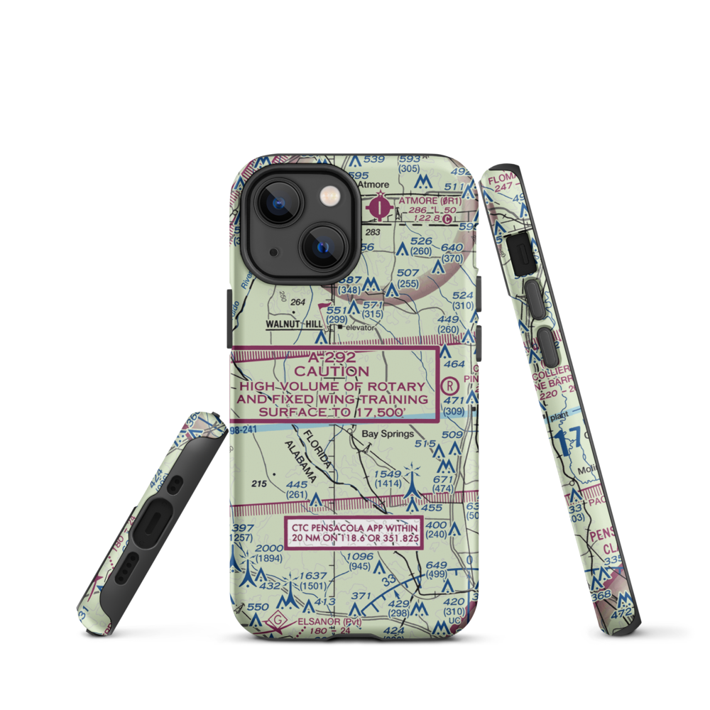 Mc Kinnon Airpark (48FL) VFR Sectional  Tough iPhone Case iPhone 13 mini model shown