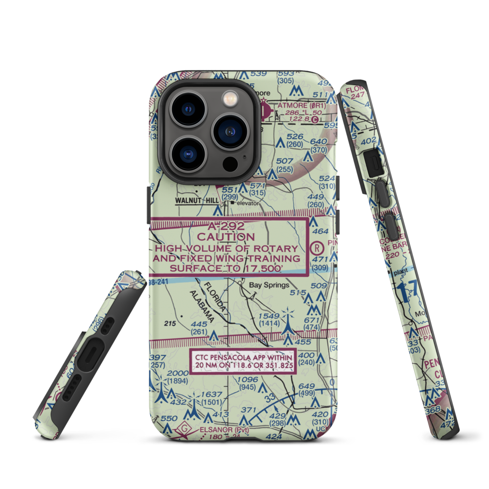 Mc Kinnon Airpark (48FL) VFR Sectional  Tough iPhone Case iPhone 13 Pro model shown