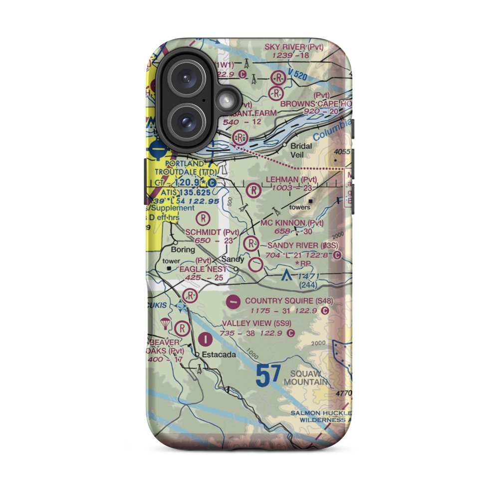 Mc Kinnon Airpark (OG29) VFR Sectional  Tough iPhone Case iPhone 16 Plus model shown