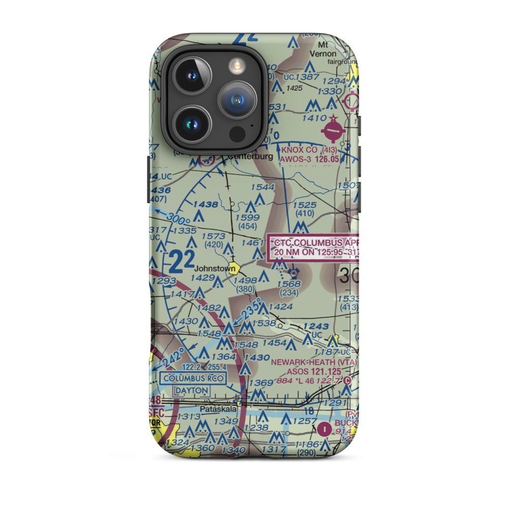 Mc Knight Airport (5OI8) VFR Sectional  Tough iPhone Case iPhone 16 Pro Max model shown