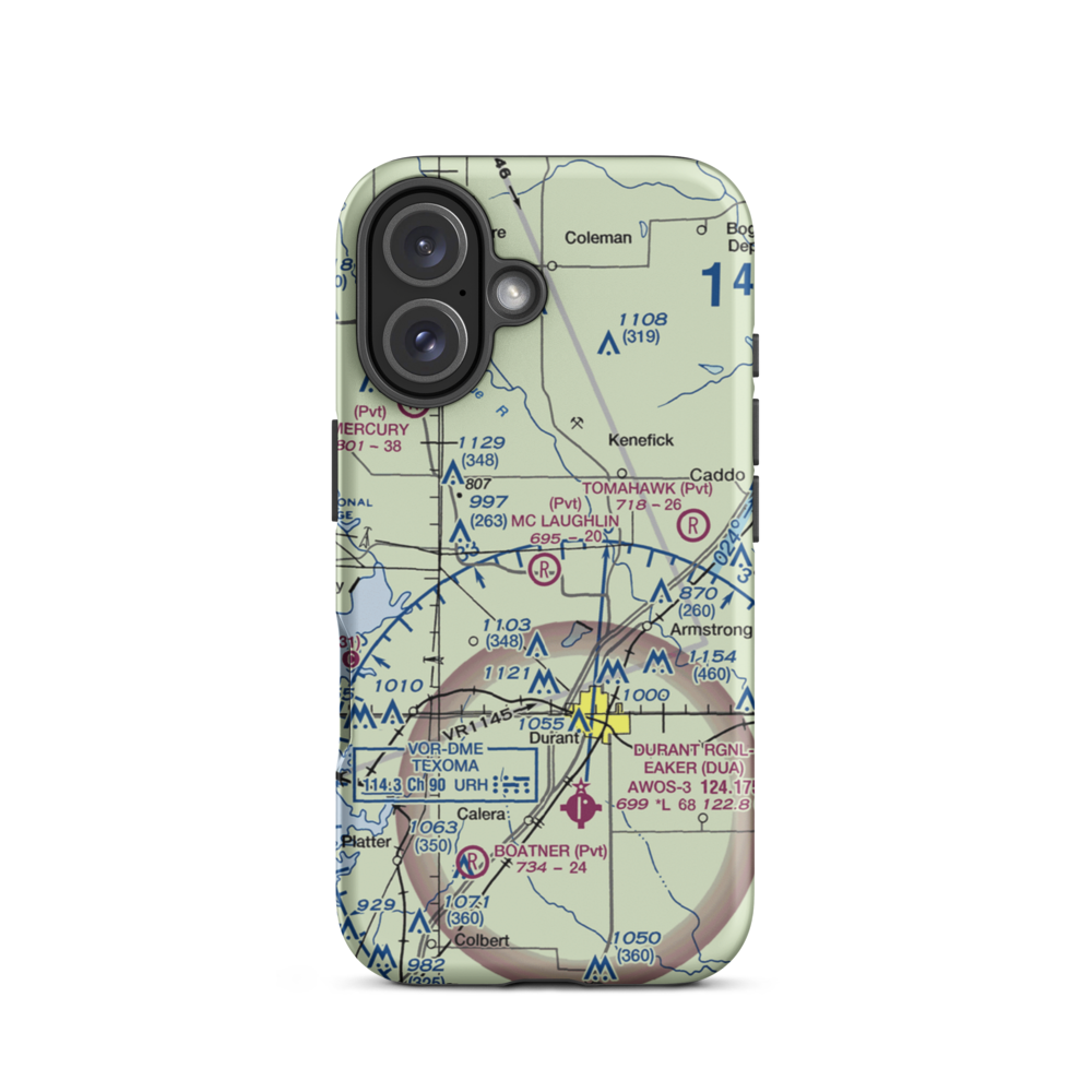 Mc Laughlin Farm Airport (66OK) VFR Sectional  Tough iPhone Case iPhone 16 model shown