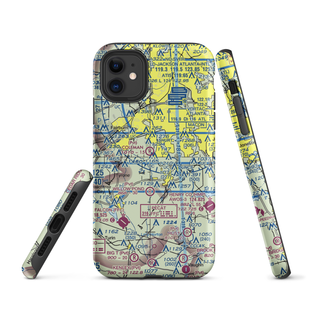 Mc Lendon Airport (GA94) VFR Sectional  Tough iPhone Case iPhone 11 model shown