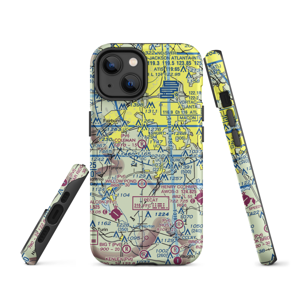 Mc Lendon Airport (GA94) VFR Sectional  Tough iPhone Case iPhone 14 model shown