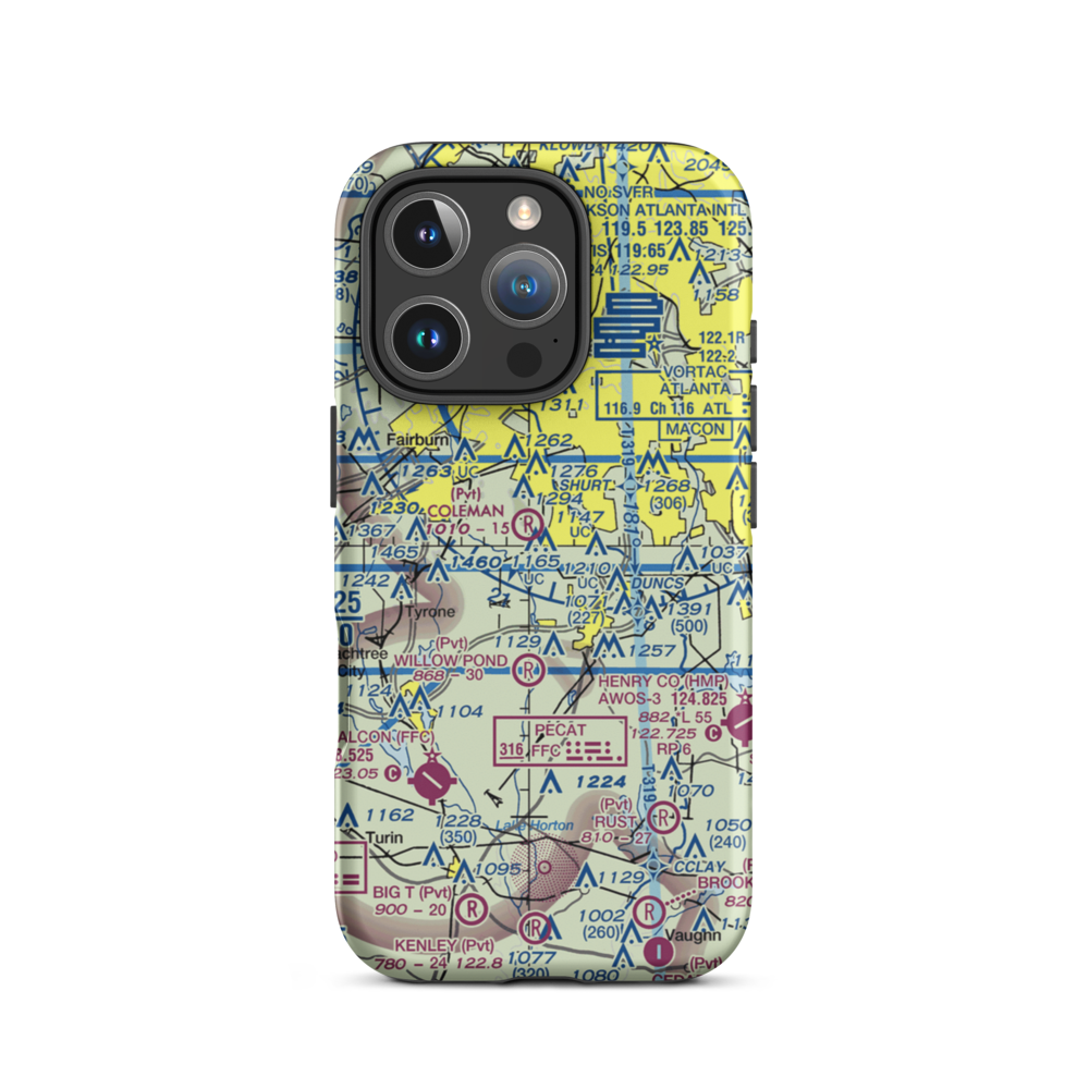 Mc Lendon Airport (GA94) VFR Sectional  Tough iPhone Case iPhone 16 Pro model shown