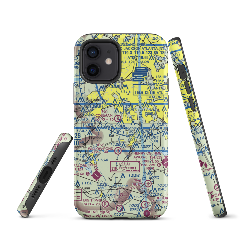 Mc Lendon Airport (GA94) VFR Sectional  Tough iPhone Case iPhone 12 model shown