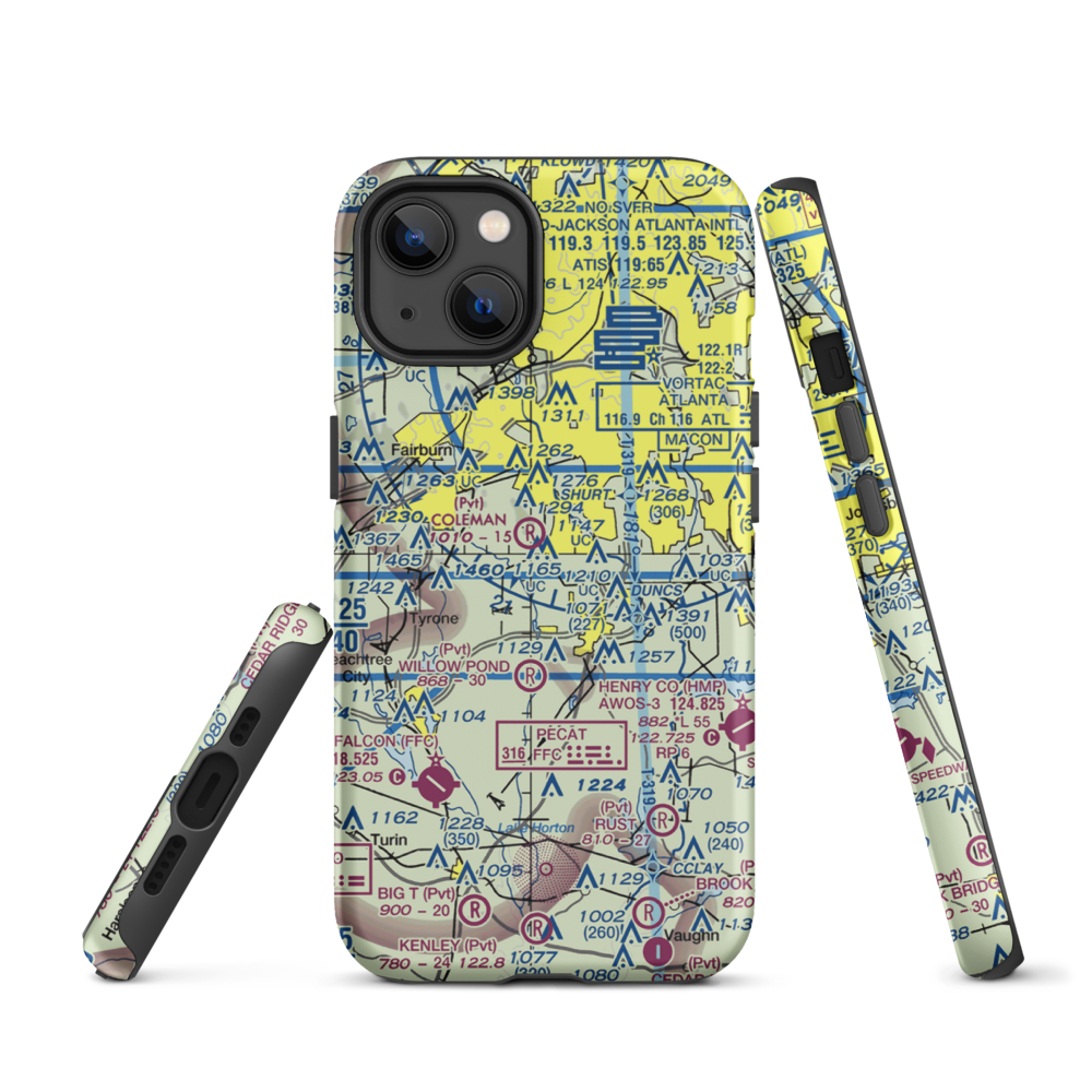 Mc Lendon Airport (GA94) VFR Sectional  Tough iPhone Case iPhone 13 model shown
