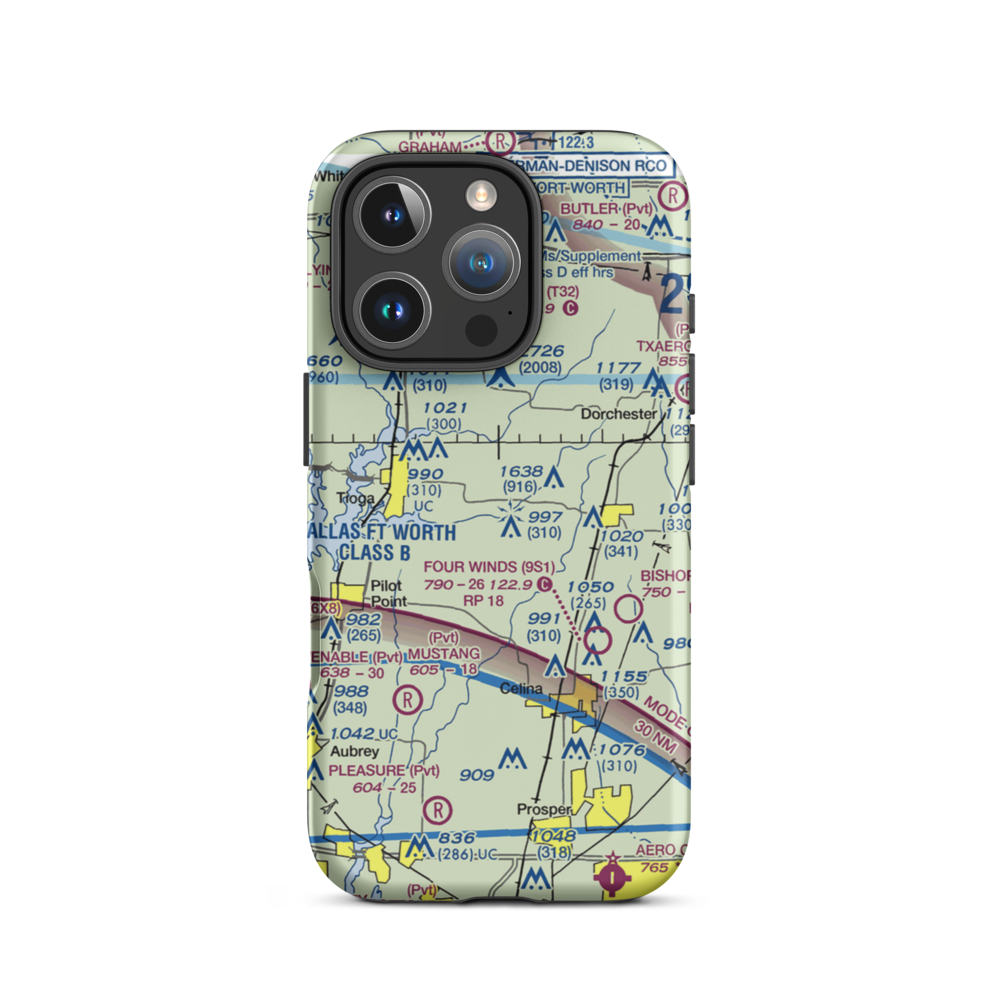 Mc Manus Field (8XS6) VFR Sectional  Tough iPhone Case iPhone 16 Pro model shown
