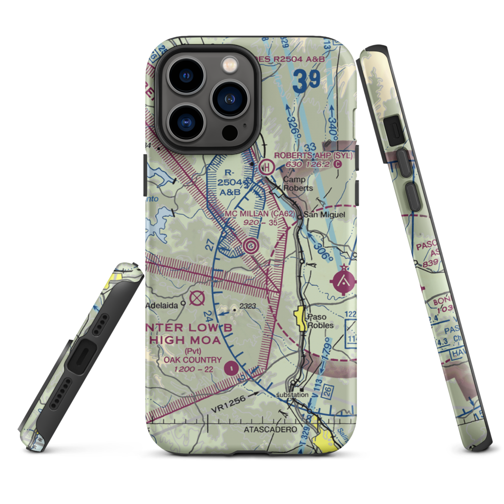 Mc Millan Assault Strip (CA62) VFR Sectional  Tough iPhone Case iPhone 13 Pro Max model shown