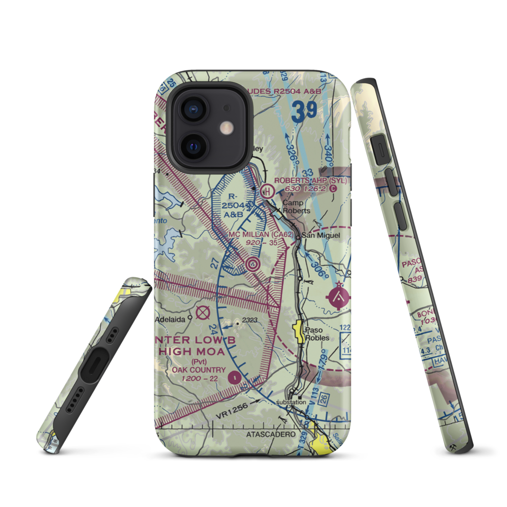 Mc Millan Assault Strip (CA62) VFR Sectional  Tough iPhone Case iPhone 12 model shown