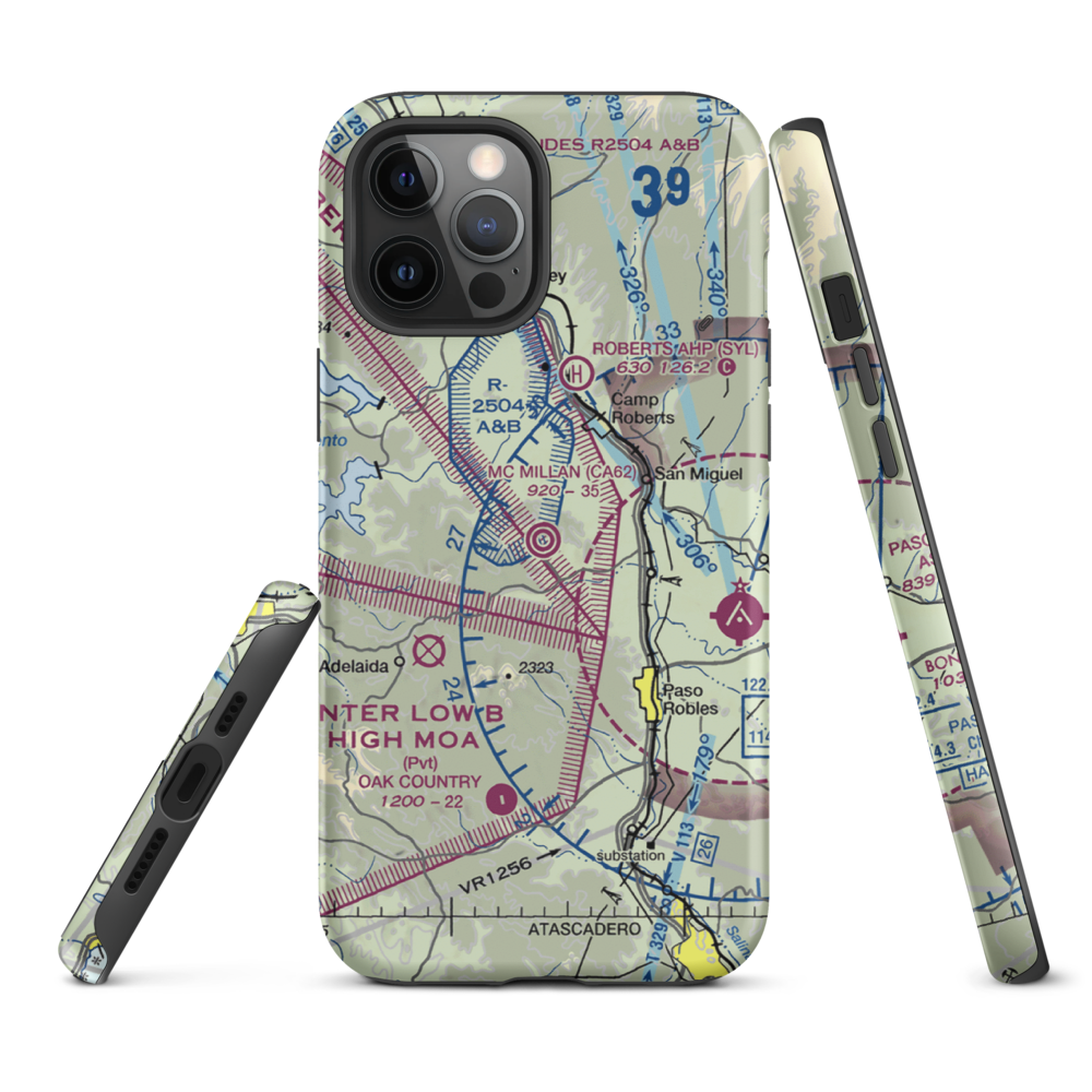 Mc Millan Assault Strip (CA62) VFR Sectional  Tough iPhone Case iPhone 12 Pro Max model shown