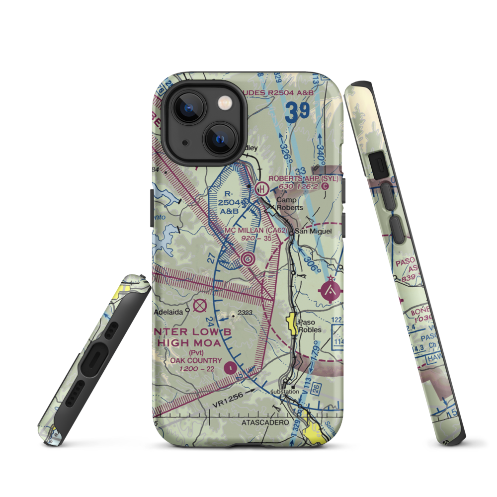 Mc Millan Assault Strip (CA62) VFR Sectional  Tough iPhone Case iPhone 13 model shown