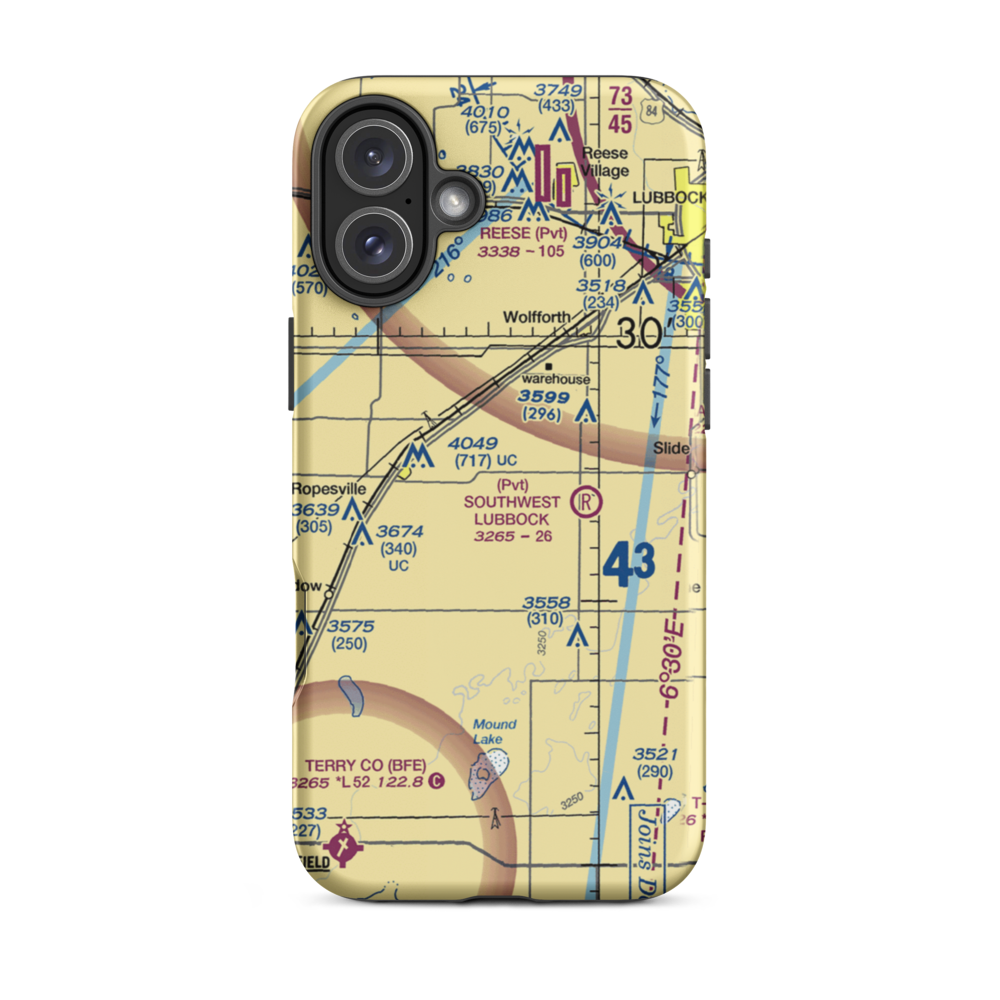 Mc Nabb Farm Airport (58TE) VFR Sectional  Tough iPhone Case iPhone 16 Plus model shown