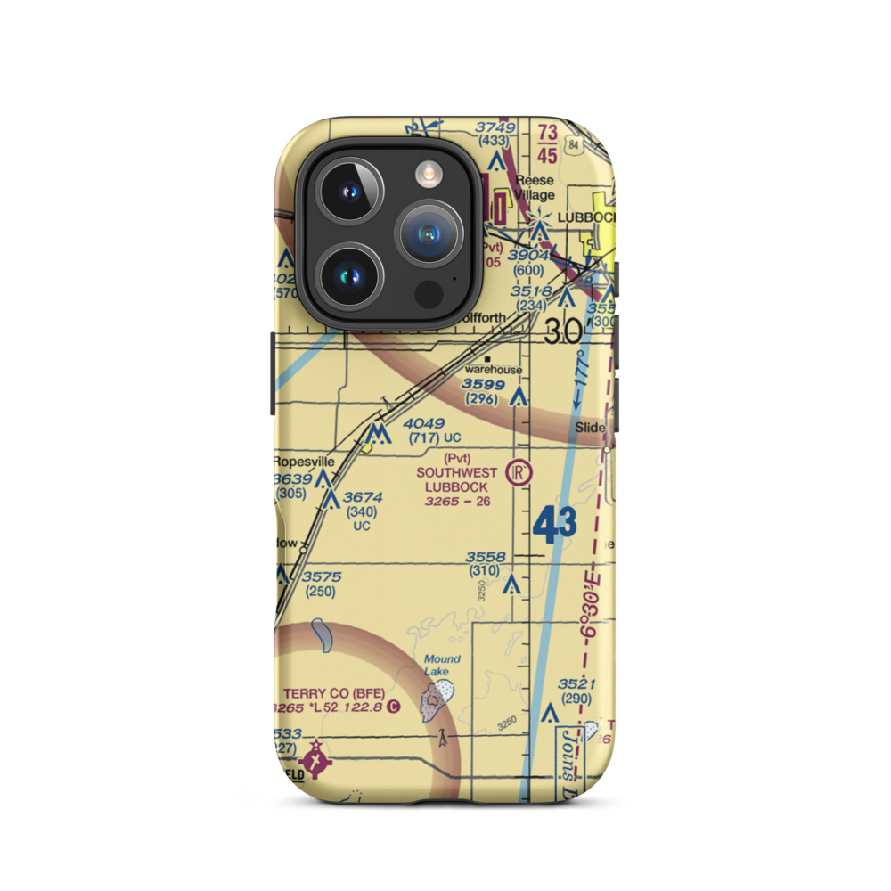 Mc Nabb Farm Airport (58TE) VFR Sectional  Tough iPhone Case iPhone 16 Pro model shown