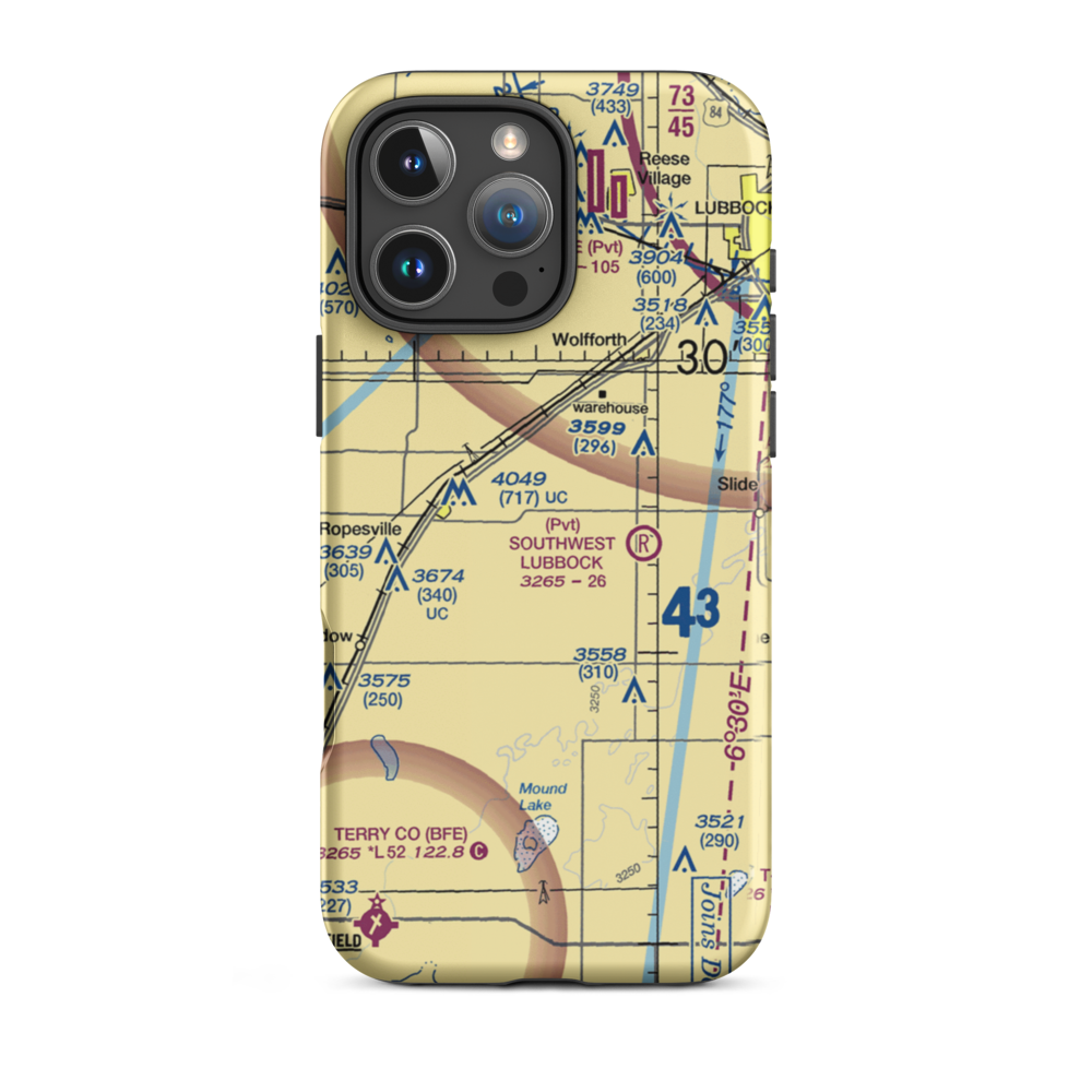 Mc Nabb Farm Airport (58TE) VFR Sectional  Tough iPhone Case iPhone 16 Pro Max model shown