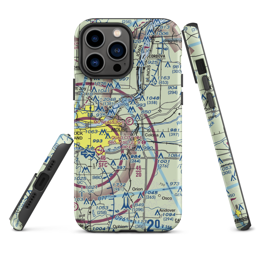 Mc Neal's Field (2IL3) VFR Sectional  Tough iPhone Case iPhone 13 Pro Max model shown