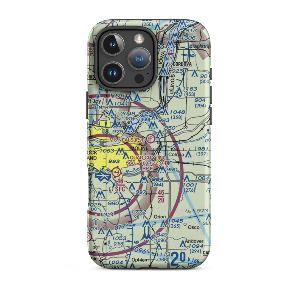 Mc Neal's Field (2IL3) VFR Sectional  Tough iPhone Case iPhone 16 Pro Max model shown