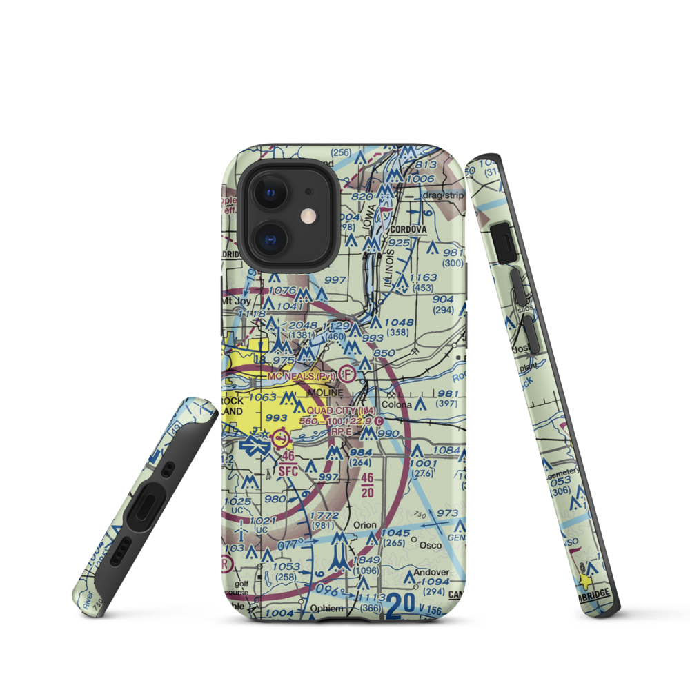 Mc Neal's Field (2IL3) VFR Sectional  Tough iPhone Case iPhone 12 mini model shown