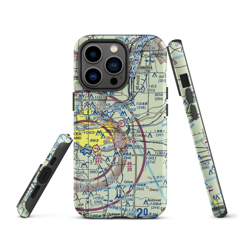 Mc Neal's Field (2IL3) VFR Sectional  Tough iPhone Case iPhone 13 Pro model shown