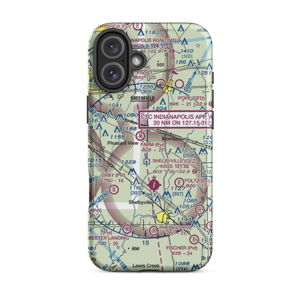 Mc Neil Field (II36) VFR Sectional  Tough iPhone Case iPhone 16 Plus model shown