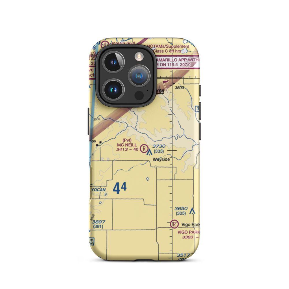 Mc Neill Ranch Airport (6TE7) VFR Sectional  Tough iPhone Case iPhone 16 Pro model shown