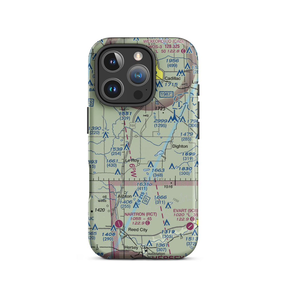 Mc Question's Airport (5MI2) VFR Sectional  Tough iPhone Case iPhone 16 Pro model shown