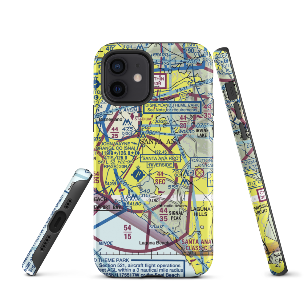 MCAS Tustin (NTK) VFR Sectional  Tough iPhone Case iPhone 12 model shown