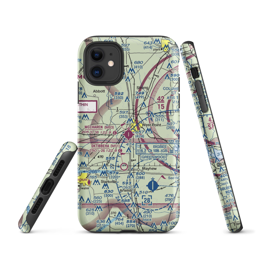 Mccharen Field (M83) VFR Sectional  Tough iPhone Case iPhone 11 model shown