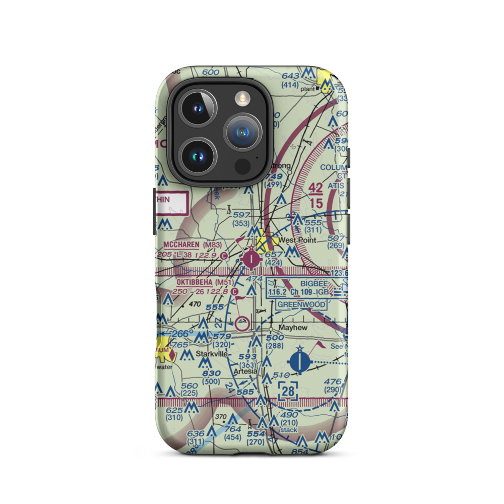 Mccharen Field (M83) VFR Sectional  Tough iPhone Case iPhone 16 Pro model shown