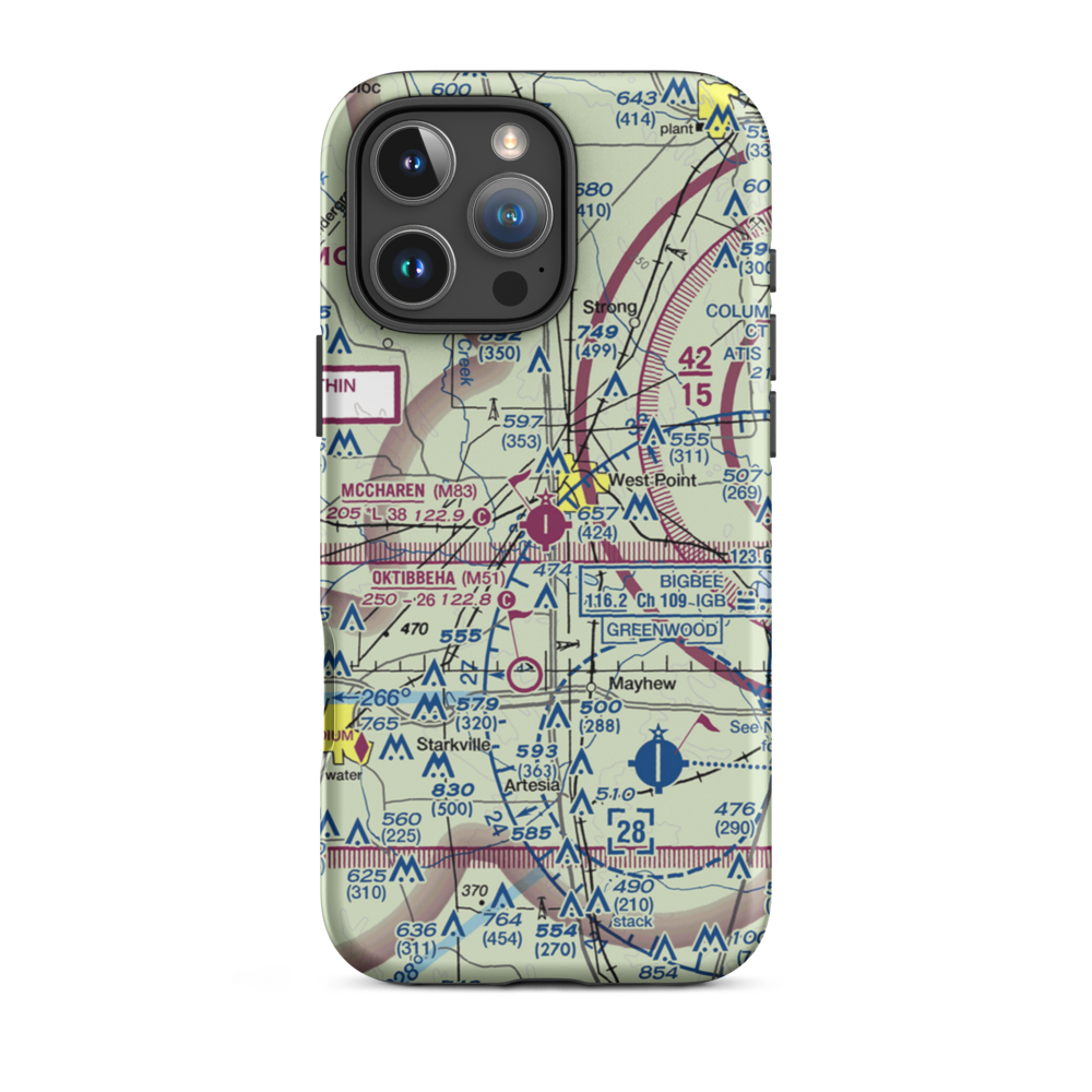 Mccharen Field (M83) VFR Sectional  Tough iPhone Case iPhone 16 Pro Max model shown