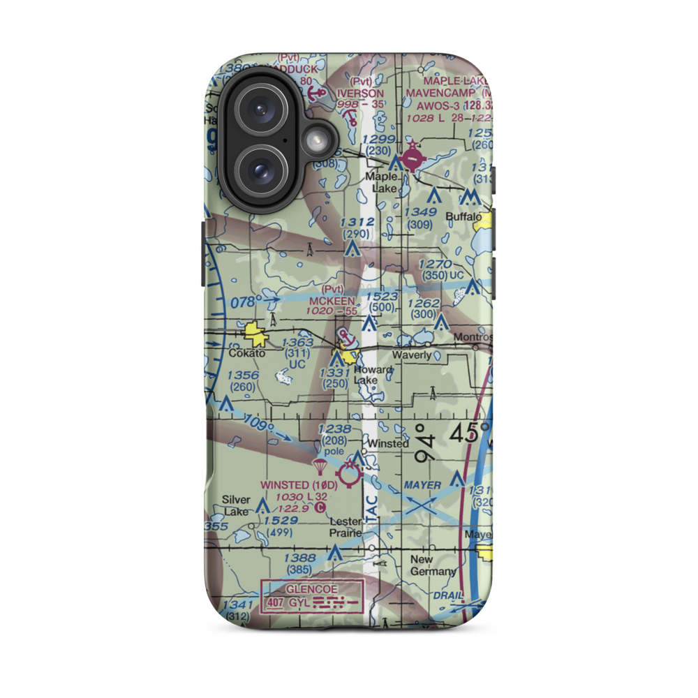 McKeen Seaplane Base (6MN3) VFR Sectional  Tough iPhone Case iPhone 16 Plus model shown