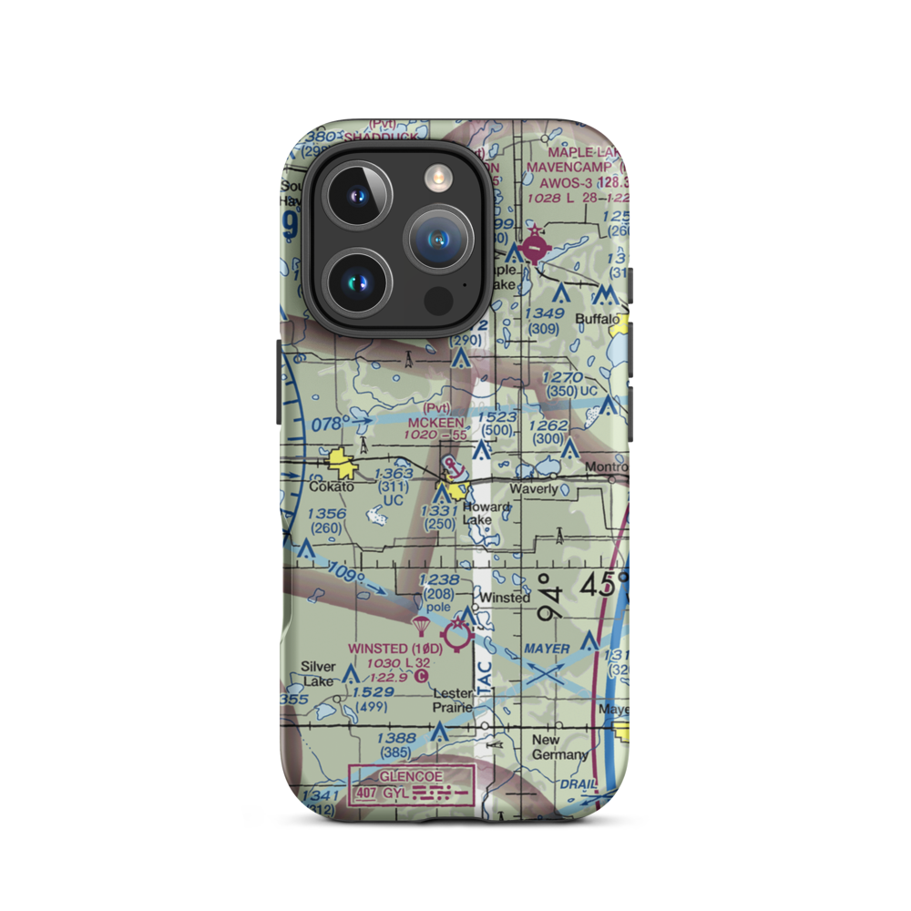 McKeen Seaplane Base (6MN3) VFR Sectional  Tough iPhone Case iPhone 16 Pro model shown