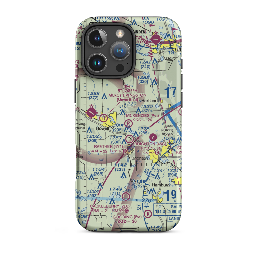 Mckenzie's Landing Airport (1MI5) VFR Sectional  Tough iPhone Case iPhone 16 Pro Max model shown