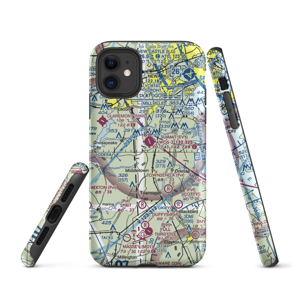Mckeown Airport (1DE5) VFR Sectional  Tough iPhone Case iPhone 11 model shown