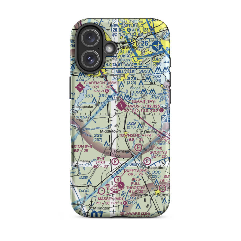 Mckeown Airport (1DE5) VFR Sectional  Tough iPhone Case iPhone 16 Plus model shown