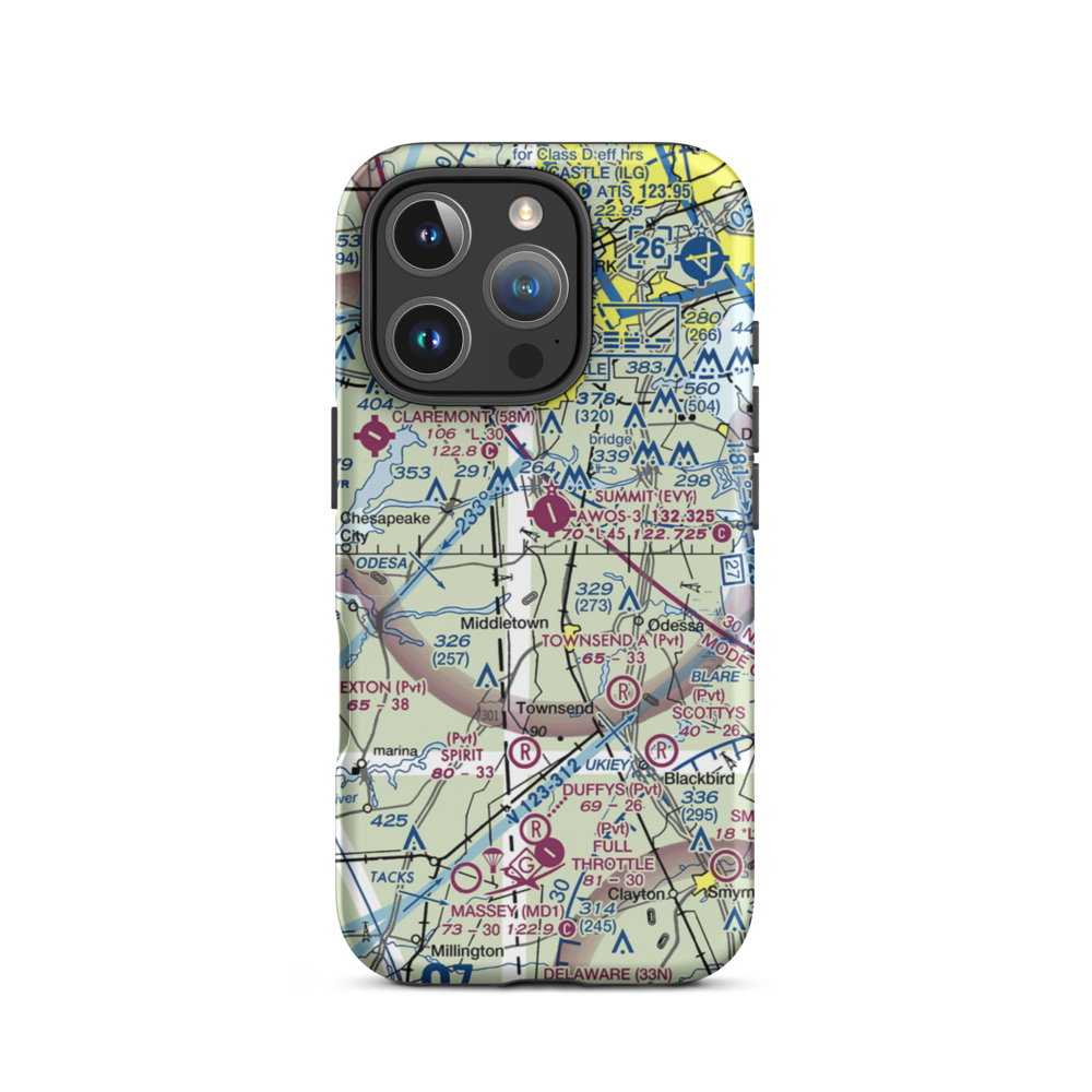 Mckeown Airport (1DE5) VFR Sectional  Tough iPhone Case iPhone 16 Pro model shown