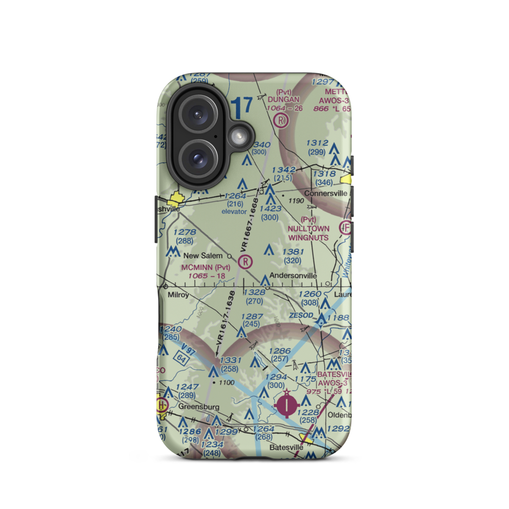 Mcminn Airport (6IN8) VFR Sectional  Tough iPhone Case iPhone 16 model shown