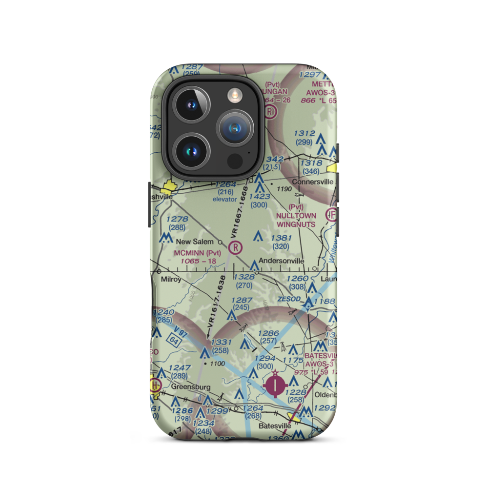 Mcminn Airport (6IN8) VFR Sectional  Tough iPhone Case iPhone 16 Pro model shown