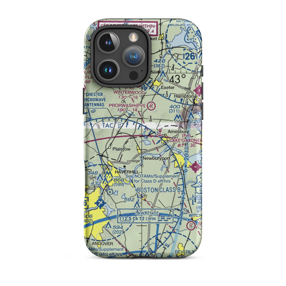 Meadowbrook Airport (6MA2) VFR Sectional  Tough iPhone Case iPhone 16 Pro Max model shown